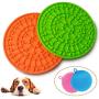 Redaiyulin Dog Lick Pad Treater Set, Dog Puppy Feeding Massage Bathing Distraction Device, Random Colors of Spoons, Brushes and Pads in Different Combinations