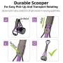 Yeuca Pooper Scooper for Large & Medium, Small Dogs, Foldable Long Handle, Sturdy and Durable Great for Gravel, Grass, Concrete & Yard Spade, Easy to use Clean & Portable High Strength Material