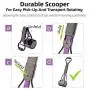Yeuca Pooper Scooper for Large & Medium, Small Dogs, Foldable Long Handle, Sturdy and Durable Great for Gravel, Grass, Concrete & Yard Spade, Easy to use Clean & Portable High Strength Material