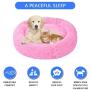 Yusongirl Dog Bed Cat Bed Round Fluffy Luxe Soft Plush Pet Cushion Donut Cuddler Washable Warming Pet Bed Improved Sleep Calming Bed
