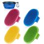 DOYOO 4 Pack Dog Brush, Pet Cat Dog Bowl cat/dog brush，Soothing Massage Rubber brush ， for Long Short Haired Dogs and Cats, band Collapsible Travel Pet Cat Dog Bowl