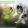 BEHAHA Flyer Dog Toy Flying disc Floating Frisbee Fetch Toy Lightweight Durable Rubber -Green