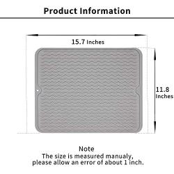Ptlom Dog and Cat Placemat, Pet Food and Water Mat, Suitable for Large, Medium and Small Pets, Prevent Water and Food from Spilling, Silicone