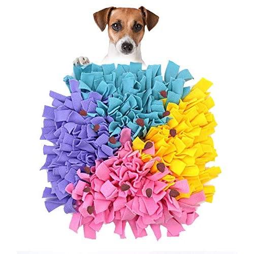 Andiker Dog Snuffle mat, nosework Feeding Training mat, Snuffle pad for Dogs,Stimulate Dog Mental and Physical Health,Machine Washable