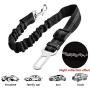 HDCBMCDDM-US Upgraded 3-Layer Car Dog Barrier and Dog Seat Belt, Auto Seat Net Organizer & Adjustable Pet Car Harness with Elastic Nylon Buffer for Small Medium Dogs and Cats