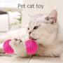 Yhytbhsh 3 PCS Kitten Teaser Playing Chew Scratch Catch Sisal Ball Pet Dumbbell Interactive Training Toys(Orange) FFIIKIF (Color : Pink)