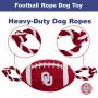 Pets First NCAA Oklahoma Sooners Football Dog Toy, Tough Quality Nylon Materials, Strong Pull Ropes, Inner Squeaker, Collegiate Team Color