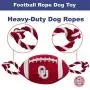 Pets First NCAA Oklahoma Sooners Football Dog Toy, Tough Quality Nylon Materials, Strong Pull Ropes, Inner Squeaker, Collegiate Team Color Pets First NCAA Oklahoma Sooners Football Dog Toy, Tough Quality Nylon Materials, Strong Pull Ropes, Inner Squeaker, Collegiate Team Color