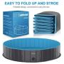 lunaoo Foldable Dog Pet Pool Portable Kiddie Pool for Kids, PVC Bathing Tub, Outdoor Swimming Pool for Large Small Dogs