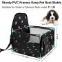 HIPPIH Dog Car Seats for Small Dogs, Collapsible Pet Booster Car Seat for Vehicles, Waterproof Puppy Car Seat Suitable for Medium Pets Under 11 lb, Upgraded