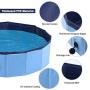 Domaker Foldable Pet Bath Pool,Outdoor PVC Swimming Bathing Tub Kiddie Pool,Collapsible Pet Pool for Dogs Cats Kids Pets,Blue