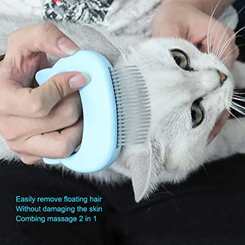 2 Pcs Cat Dog Comb Pet Grooming Massage Tool, Cat Dog Brush Pet Shell