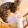ocijf179 Cat Teaser Pet Cat Kitten Automatic Retractable Teaser Feather Ball Catnip Interactive Toy - Blue