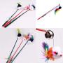 Woais Faux Mouse Roped Rod Dangle for Pet Fun Playing Tools Chaser Simulated Mice Funny Interactive Toy Cat Play Toy