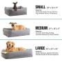 Barkbox 2-in-1 Memory Foam Dog Bolster Bed | High Density 3’’ Orthopedic Joint Relief Crate Lounger or Donut Pillow Bed, Machine Washable