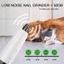 iblive Dog Nail Grinder Trimmer-Powerful and noiseless pet Nail Grinder for Large Medium and Small Dogs&Cats Rechargeable Electric pet Nail Trimmers