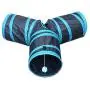 Charmgle Puppy Cat Tunnel Outdoor Arctic 3 Way T Shape Foldable Kitty Rabbit Play Pet Toy