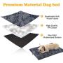 FURTIME Dog Bed Crate Pad Ultra Soft Washable Kennel Bed 24/30/36/42 Inch Anti-Slip Crate Sleeping Mat for Large Medium Small Dogs and Cats