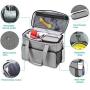 Dog Travel Bag, Dog Luggage with 2 Collapsible Slow Feeder Bowls, 2 Food Storage Containers, Pet Supplies Tote Organizer for Large Dogs, Puppy ( 21L, 15 x 7 x 12” )