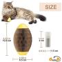 ARELLA Catnip Football Toy for Cats Catnip Refillable Scratcher Ball Kittys Faithful Playmate Reduce Obesity and Loneliness CSB06BR