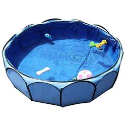 Petsfit 41''X12'' Foldable and Portable Pet Non-Inflatable Swimming Pool/Ball Pit/Bathing Pool for Baby or Puppy Sky Blue