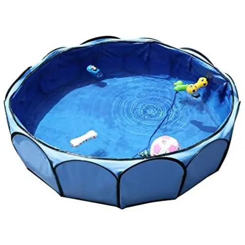 Petsfit 41''X12'' Foldable and Portable Pet Non-Inflatable Swimming Pool/Ball Pit/Bathing Pool for Baby or Puppy Sky Blue