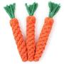 LKXHarleya Carrot Puppy Chew Toys Teething Small Dog Braided Braided Pet Toys for Aggressive Chewers,Long 22cm