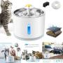 Rxan Cat Water Fountain Stainless Steel Top 2.4L Automatic Electric Pet Water Fountain Cat/Dog Drinking Dispenser with Filter