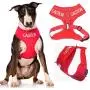 Dexil Limited Caution (Do Not Approach) Red Color Coded Non-Pull Front and Back D Ring Padded and Waterproof Vest Dog Harness Prevents Accidents by Warning Others of Your Dog in Advance