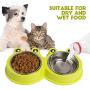 WANTKA Cat Bowl Dog Bowl Pet Stainless Steel Cat Food Water Bowl Non-Slip Rubber Base for Small Dogs Cats Animals