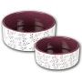 Royal Pet Club 25124 Ceramic Bowl 0.8 L/Diameter 16 cm White/Berry