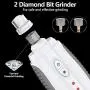 Dog Nail Grinder, AIIYME Pet Nail Trimmer Grinder LED Lighting 3-Speed Electric Rechargeable Pet Nail Grinder Nail Clippers Painless Paws Grooming Trimming for Dogs Pets, 2 Grinding Wheels,1 Nail File