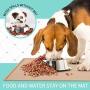 Senmipy Silicone Dog Food Mat - Waterproof Dog Bowl Mats for Food and Water Bowls, Raised Edges Non-Slip Cat Food Mat, BPA Free Pet Mats for Dog Bowls