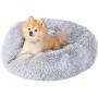 GM PET SUPPLIES Luxurious Orthopedic Donut Dog Bed | Fluffy Lightweight Bedding Pads for Dogs & Cats | Made from Ultra-Comfortable Faux Fur with an Anti-Slip Bottom, Machine Washable (23''/30''/36'')