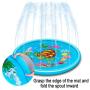 Splash Sprinkler Pad for Dogs Kids, 44 Inch Foldable Dog Bath Pool Thickened Durable Bathing Tub, Pet Girls Boys Wading Swimming Pool Summer Outdoor Games Water Play Mat
