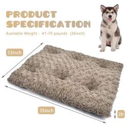 SIWA MARY Dog Bed Crate Pad Mat 30/36/42 in Anti Slip Washable Mattress Pets Kennel Pad for Large Medium Small Dogs Sleeping