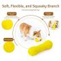 EETOYS Dog Squeaky Toys for Small Medium Large Dogs Durable Dog Chew Toys Designed for Puppy Teething Made W/TPE Rubber for Moderate Chewers