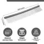MASTERPETZ Pet Comb, 10 inches Comfortable Grooming Comb with Different-Spaced Rounded Stainless Steel Teeth, Easy Grip and Convenient Grooming for Pets Dog Cat with Medium Coarse Fur MASTERPETZ Pet Comb, 10 inches Comfortable Grooming Comb with Different-Spaced Rounded Stainless Steel Teeth, Easy Grip and Convenient Grooming for Pets Dog Cat with Medium Coarse Fur