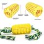 Dog Chew Toys Corn,Dog Toys,Dog Toothbrush,Rubber Chew Toys for Dogs, Teething Cleaning, Corn Molar Stick with Rope , for Aggressive Chewers for Small Medium Large Dogs Breed Toys by INNAPER