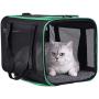 Soft Pet Carriers for Medium and Large Cats, 2 Kitties and Small Dogs w/Comfy Washable Bed, Top Entrance and Adjustable Shoulder Strap. Auto-Safe, Escape Proof, Easy to get Cats in, Easy Storage