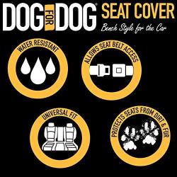 DOG for DOG Car Seat Covers for Dogs - Pet Car Seat Cover Waterproof Heavy Duty Bench 600D Universal Design