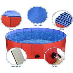 Duraball Foldable Non Inflatable Pool for Dogs and Kids