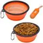 Feeko 2 Pack Collapsible Dog Bowls for Travel, Silicone Foldable Expandable Portable Dog Bowl for Dog/Cat Food Water Feeding, Pet Feeding Cup Dish for Traveling with Carabiners Feeko 2 Pack Collapsible Dog Bowls for Travel, Silicone Foldable Expandable Portable Dog Bowl for Dog/Cat Food Water Feeding, Pet Feeding Cup Dish for Traveling with Carabiners