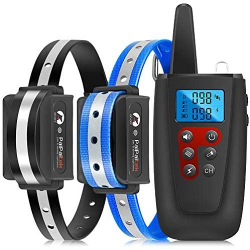 Paipaitek Shock Collars for Dogs with Remote, 3300Ft Range Electric Dog Collar for Large Medium Small Dogs, Waterproof Dog Training Collar w/3 Modes Beep, Vibration and Shock (1-100 Levels)