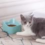 Jemirry Raised Cat Bowls Ceramic Cat Dish Bulldog Food Bowl for Cat Small Pup Dog Pet, Anti-Vomit cat Bowl