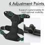 rabbitgoo Dog Harness Large and Pet Car Step Stairs - No Pull Adjustable Pet Harness with Leash Clips and Handle - Portable & Folding Pet Stairs Ramp with Metal Frames Car Step Stairs