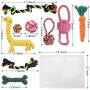 Puppy Rope Dog Toy, Non Squeaky Ball Chew Tug Toy Set for Small/Medium Breed Dog Playtime