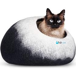 Feltcave Wool Cat Cave Bed (Medium), Handcrafted from 100% Merino Wool, Eco-Friendly Felt Cat Cave for Indoor Cats and Kittens