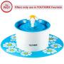 Nitrip Cat Water Fountain Replacement Filters, Flower Fountain Filters Premium Cotton Activated Carbon Pet Water Filter for Dogs and Cats,Pack of 4