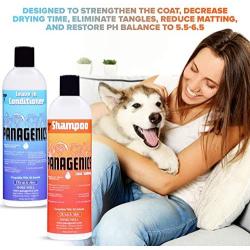 Panagenics | Pet Shampoo and Leave-in Conditioner Combination Set (16 Ounce Bottles) - Safe for All Animals, Unscented, Contains Citrus and Aloe
